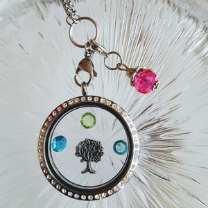 June Birthstone Lobster Clasp Charm Floating